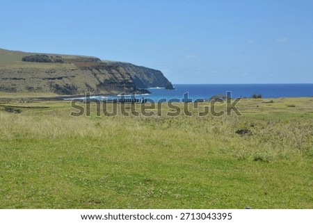 Rapanui, Easter, Island, moai, statues, Pacific, light, golden, sunrise, sunset, magic, mystical, serenity, peace, calm, landscape, ocean, volcanic, heritage, culture, ancient, stone, nature, sky, hor