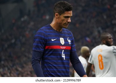 Raphael Varane  Of The France Team In Marseille During The Match Of A Friendly Match Between France And Ivory Coast On March 25, 2022 At The Velodrome Stadium.