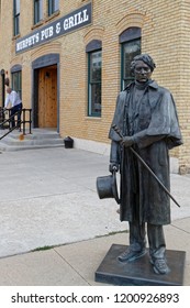 RAPID CITY, SOUTH DAKOTA, September 11, 2018 : The City Of Presidents Is A Series Of Life-size Bronze Statues Of Past Presidents Along Rapid City Streets.