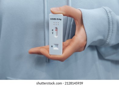 Rapid Covid Antigen Self Testing Kit To Use At Home. Saliva Oral Fluid Test