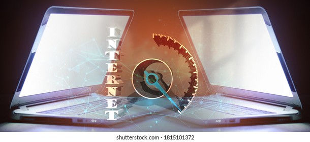 rapid internet speed without limit.3D illustration 