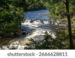 Rapids of the Menominee River at the third landing seen from the Piers Gorge State Recreation Area on the Michigan side of the river.