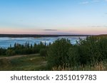 Rapids on Slave River near Fort Smith, Northwest Territories, NT Canada