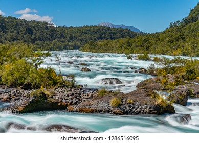 Rapids Of The Petrohue River In The Vicente Pérez Rosales National Park.