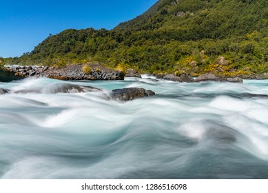 Rapids Of The Petrohue River In The Vicente Pérez Rosales National Park.