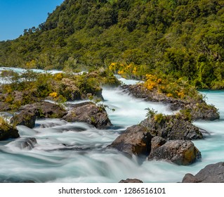 Rapids Of The Petrohue River In The Vicente Pérez Rosales National Park.