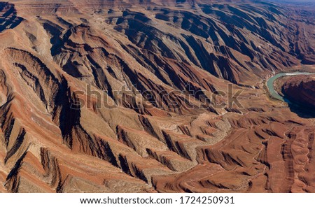 The Raplee Anticline, unique Geology aerial in southern Utah
