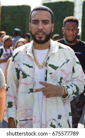 Rapper French Montana Attends The 2017 BET Experience 106 And Park Sound Stage At The Microsoft Center June 23rd, 2017 In Los Angeles, California -USA