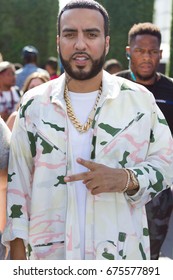 Rapper French Montana Attends The 2017 BET Experience 106 And Park Sound Stage At The Microsoft Center June 23rd, 2017 In Los Angeles, California -USA