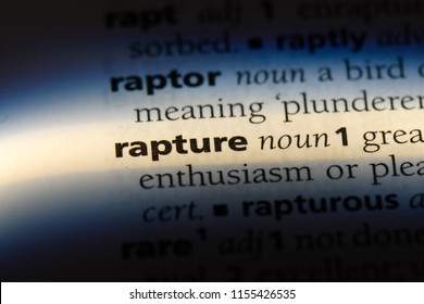 rapture word in a dictionary. rapture concept.