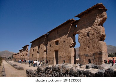 Raqchi: Temple of Wiracocha, Inca Ruins, Puno, Cusco, Peru.