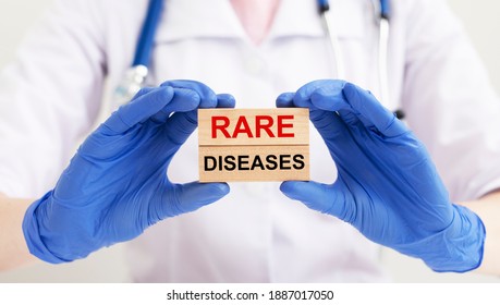 Rare Diseases Inscription Words. Medical Concept Of Unusual Disorders.