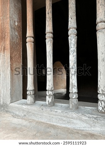 A rare perspective of Sumur Gumuling’s interior, captured through the iron bars of its historic window. This underground mosque, part of the Taman Sari Water Castle in Yogyakarta.