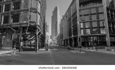 Rare Photo - Empty UK East London City Streets - Black And White - 06 March 2020