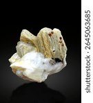 rare spessartine garnet with star mica with albite mineral specimen from shingus skardu Pakistan