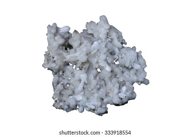 A Rare Stilbite With A Gypsum Crystal From Romania. 