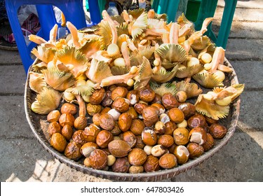 Rarely Burmese Fruit At The Street Market In Bagan, Myanmar.(Burma)