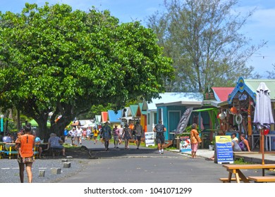 Rarotonga Dec 23 2017visitors Punanga Nui Stock Photo 1041071299 ...