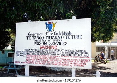 RAROTONGA - SEP 21:Cook Island Prison Rehabilitation Center On Sep 21 2013.The Legal System In Cook Islands Is Based On New Zealand Law And English Common Law.