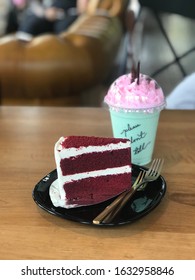 Rasberry Cake And Minty Milky Frappuccino