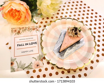 Rasberry Chocolate Cheesecake #1 With Minimal-style Background