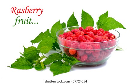 Rasberry In Glass Isolated On White