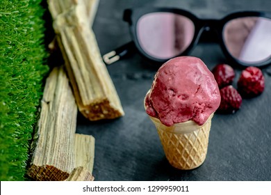 Rasberry Sorbet With Coconut Milk