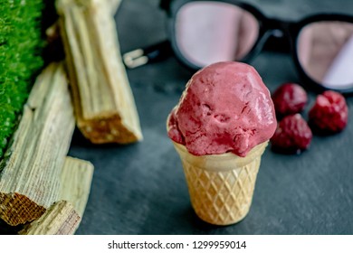 Rasberry Sorbet With Coconut Milk