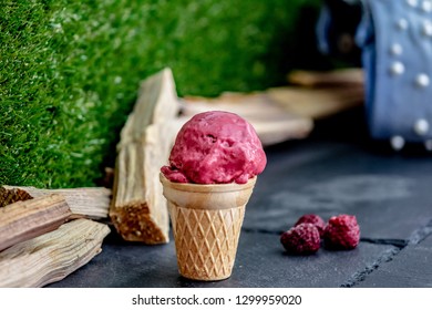 Rasberry Sorbet With Coconut Milk