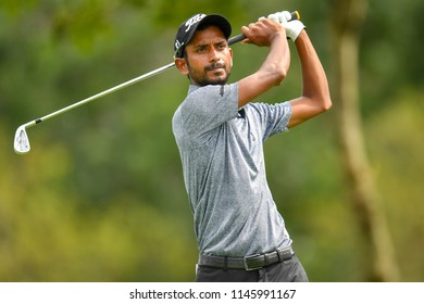 Rashid Khan Of India In Action During Round 2 The Royal Cup 2018 At Phoenix Gold Golf & Country Club  On July 27, 2018 In Pattaya, Thailand.