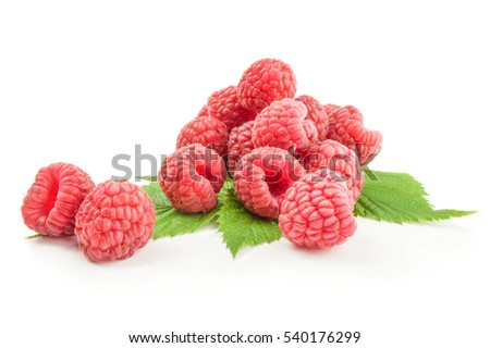 Rasp berry isolated on a white background with clipping path