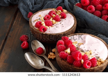 Similar – Himbeeren Smoothie Schüsseln