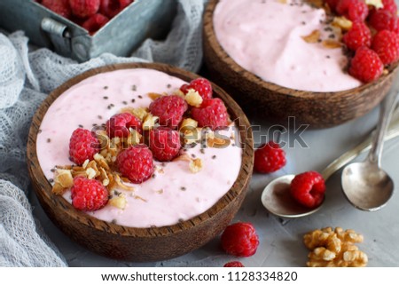 Similar – Himbeeren Smoothie Schüsseln