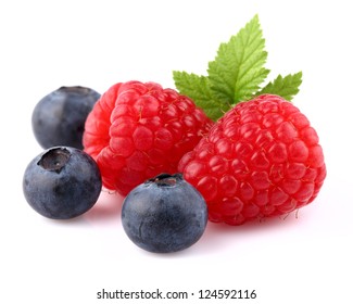 Raspberry with blueberry