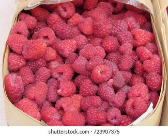 
raspberry in a box top view