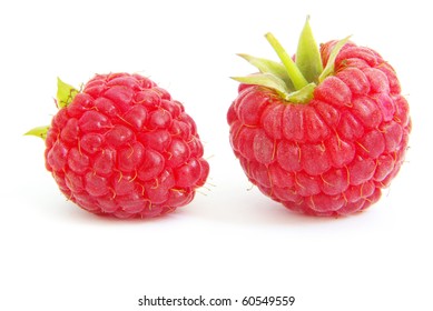 raspberry closeup isolated on white background - Shutterstock ID 60549559