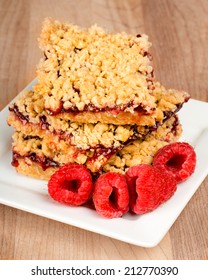 Raspberry Crumble Bars For Dessert