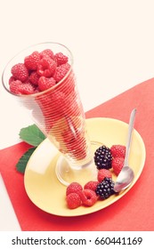 Raspberry dessert - studio shot