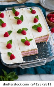 Raspberry icebox cake - So many layers of tempting deliciousness!