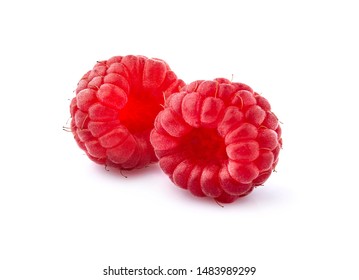 Raspberry  Isolated on White Background. Ripe berries isolated.