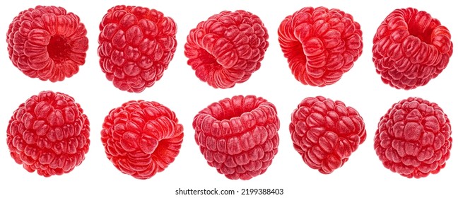 Raspberry isolated on white background
