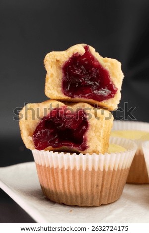 Raspberry Jam Muffins. Muffin. Dessert. Berry Jam. Food Concept