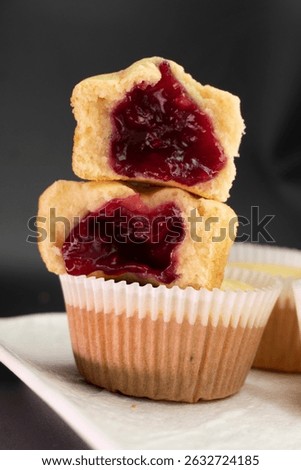 Raspberry Jam Muffins. Muffin. Dessert. Berry Jam. Food Concept