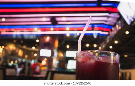 Raspberry Juice At Hard Rock Cafe In Santiago, Chile