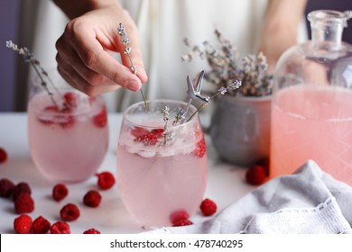 Raspberry And Lavender Lemonade 