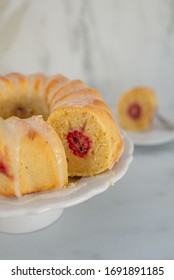 Raspberry Lemon Cake With Tulips