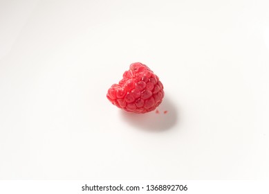 Raspberry on white background