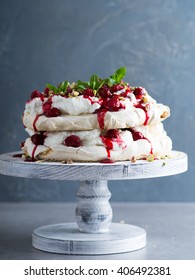 Raspberry Pavlova Cake