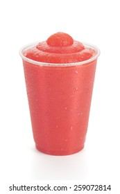 Raspberry or Red Smoothie In Generic Cup Isolated on a White Background