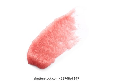 Raspberry sugar body scrub texture isolated on white background - Shutterstock ID 2294869149